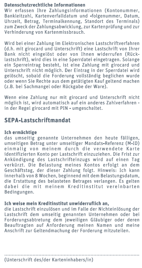 Ökobon 80/80m/12 mit allgemeinem Lastschrifttext